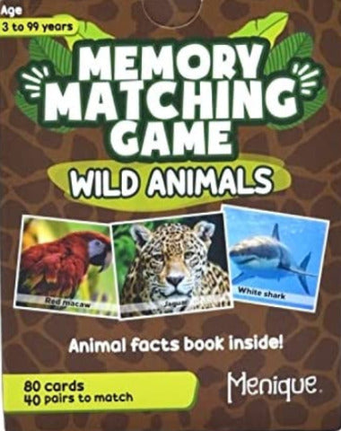 MEMORY MATCHING GAMR WILD ANIMALS