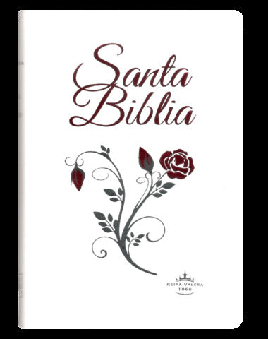 SANTA BIBLIA VINIL COLOR BLANCO/FLOR LG