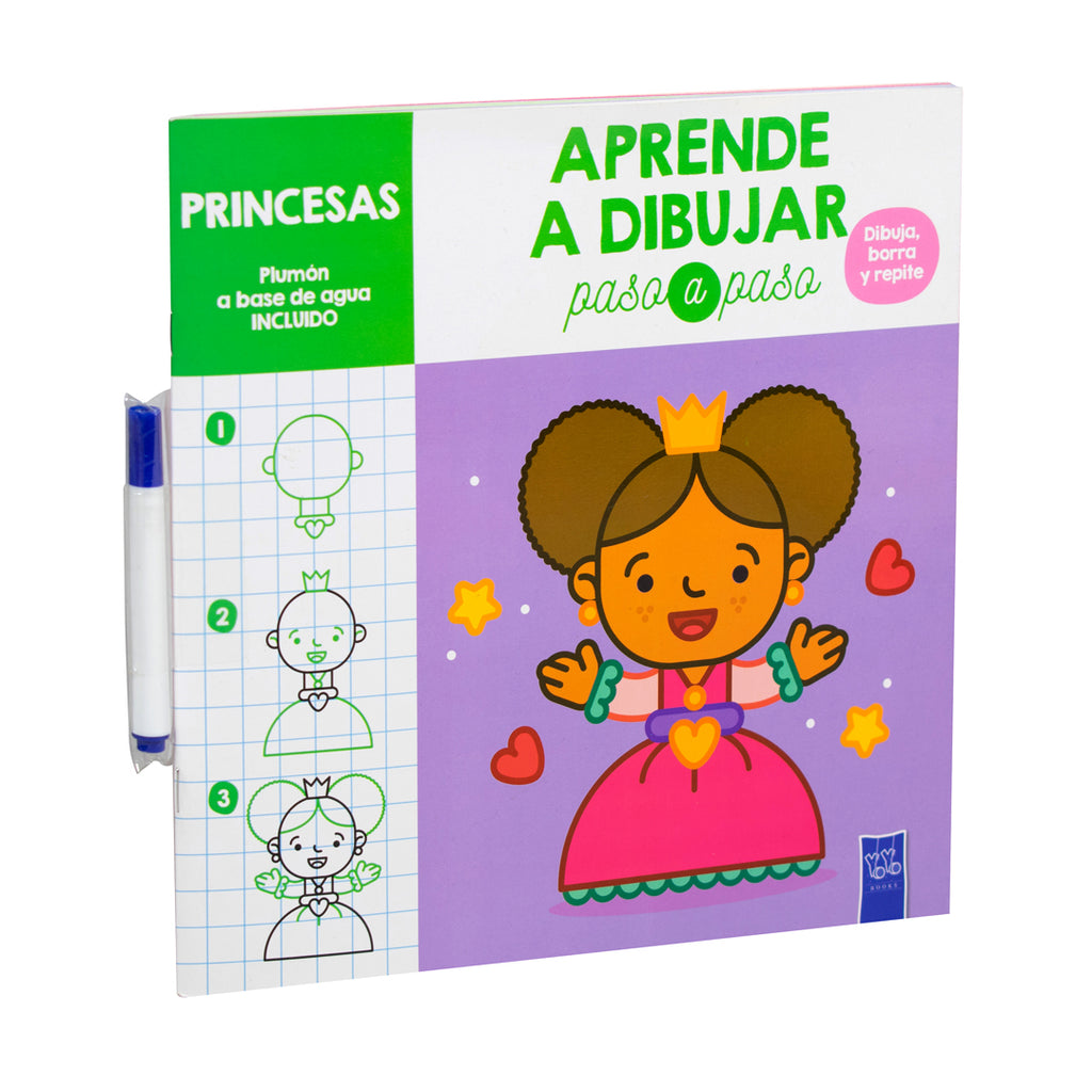 PRINCESAS APRENDE A DIBUJAR PASO A PASO