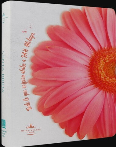 SANTA BIBLIA FLOR ROSA BLANCO