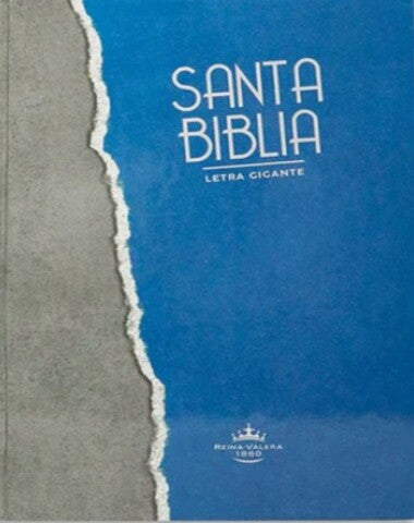 SANTA BIBLIA COLOR GRIS AZUL LETRA GIGAN