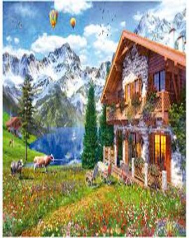PUZZLE CHALET EN LOS ALPES 4000 PZ