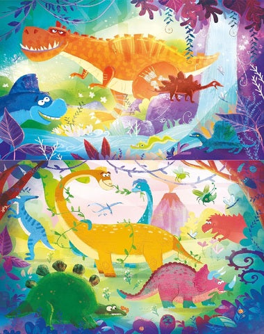 PUZZLE DINOSAURIOS 2 X 20 PZ