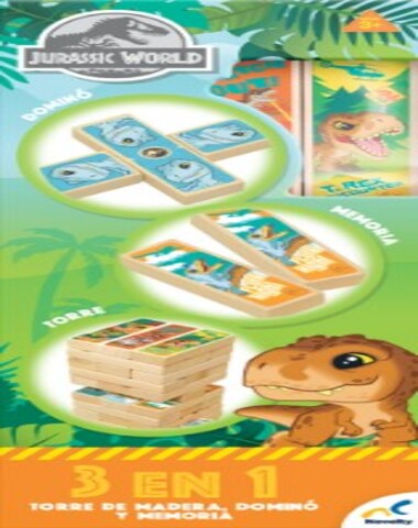 JCA3442 TORRE DE MADERA 3 EN 1 JURASSIC