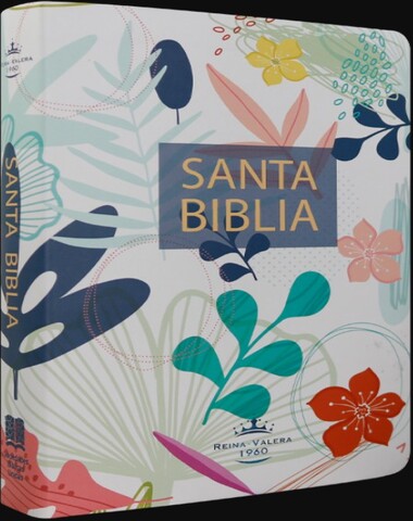 SANTA BIBLIA BLANCO FLORES
