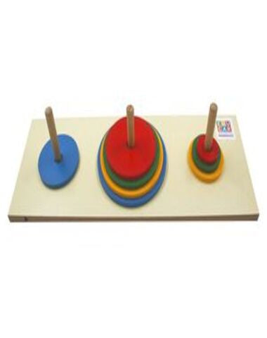 TORRE HANOI 8 DISCOS + 1 BASE