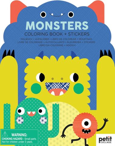 MONSTERS COLOR BOOK + STICKERS