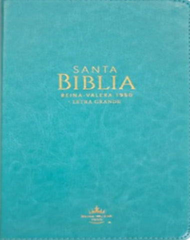 SANTA BIBLIA LETRA GRANDE TURQUESA 1960