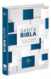 SANTA BLIBLIA CUADROS AZULES CON BLANCO