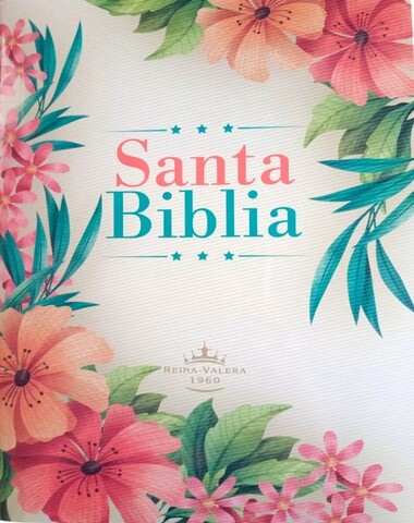 SANTA BIBLIA 1960 COLOR VERDE CON FLORES