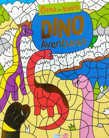 COLOREA POR NUMEROS DINO AVENTURAS