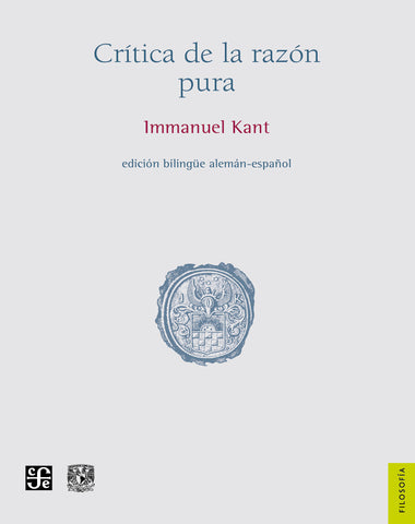 CRITICA DE LA RAZON PURA ESPAÑOL ALEMAN