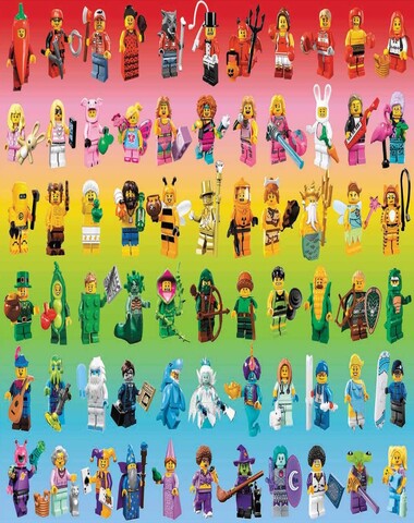 PUZZLE LEGO MINIFIGURE RAINBOW 1000 PZ