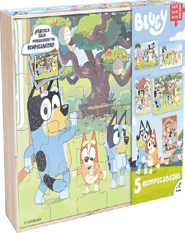 JCA4450 PUZZLE BLUEY CAJA DE MADERA