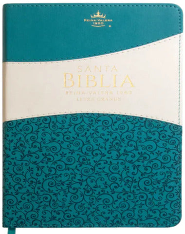 SANTA BIBLIA LG TURQUESA / BLANCO 1960