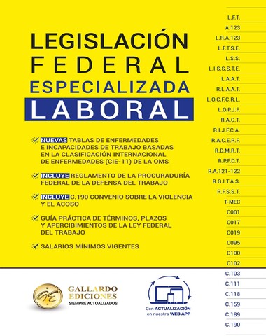 LEGISLACION FEDERAL ESPECIALIZADA LABORA