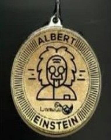 LLAVERO DE METAL ALBER EINSTEIN DORADO