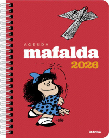 AGENDA MAFALDA 2026 ANILLADA ROJA