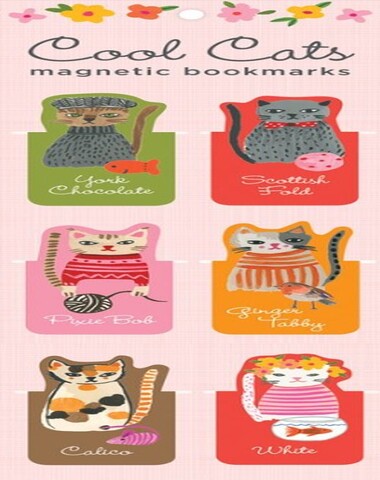 COOL CATS MAGNETIC BOOKMARKS