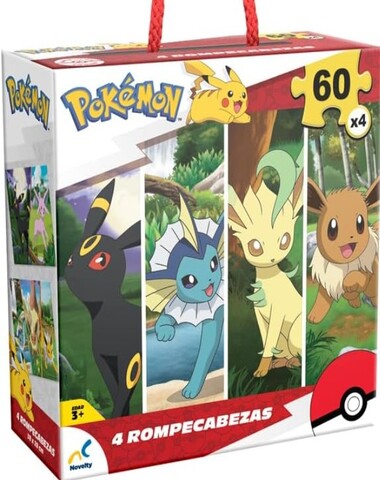 JCA4640 PUZZLE POKEMON 4 EN 1 60 PZ
