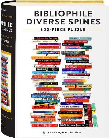 PUZZLE BIBLIOPHILE DIVERSE SPINES 500 PZ