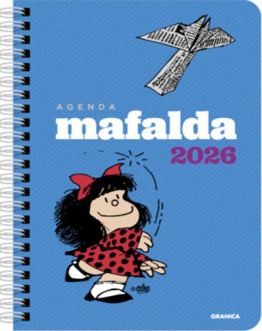 AGENDA MAFALDA 2026 ANILLADA AZUL