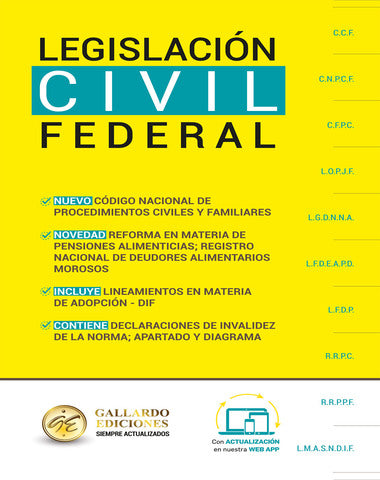 LEGISLACION CIVIL FEDERAL 2024