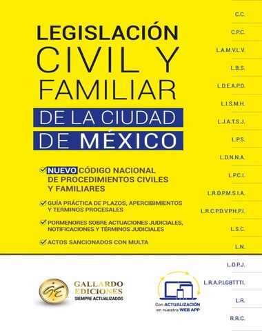 LEGISLACION CIVIL Y FAMILIAR CDMX 2024