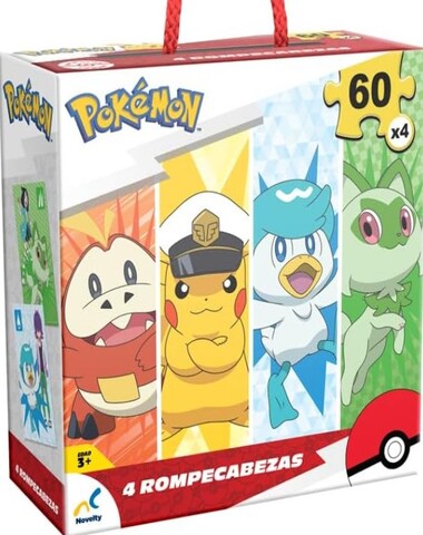 JCA4592 PUZZLE POKEMON 4 EN 1 60 PZ