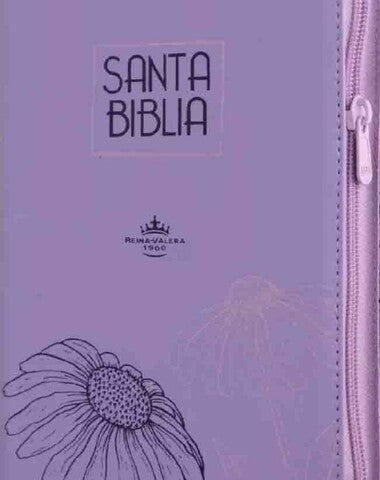 SANTA BIBLIA LILA CON CIERRE RV60