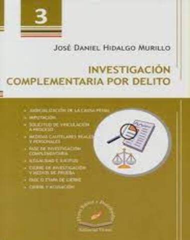 INVESTIGACION COMPLEMENTARIA POR DELITO