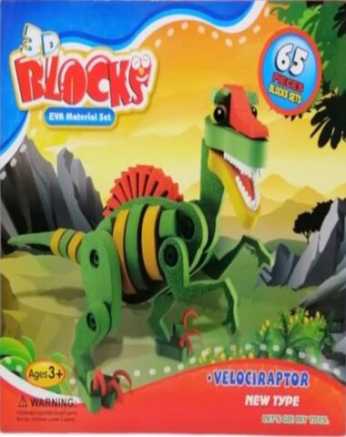 VELOCIRAPTOR BLOCKS FOAMY