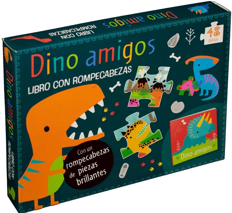 DINO AMIGOS LIBRO CON ROMPECABEZAS