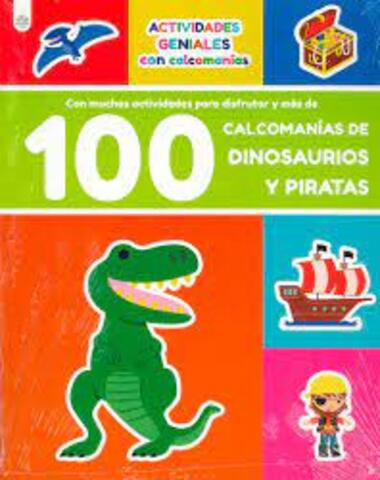 100 CALCOMANIAS DE DINOSAURIOS Y PIRATAS