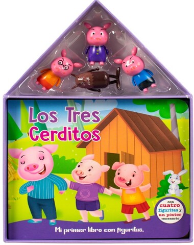 MI PRIMER LIBRO CON FIGURITAS 3 CERDITOS