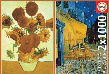 PUZZLE GIRASOLES + CAFE TERRAZA 1000 PZ