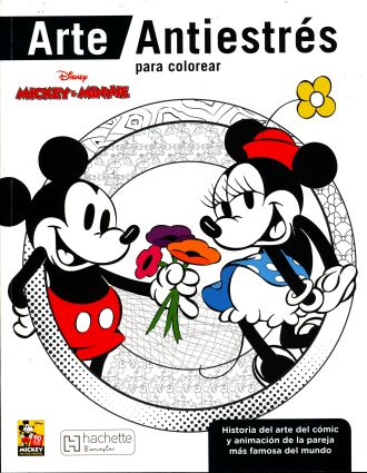 ARTE ANTIESTRES PARA COLOREAR MICKEY Y M