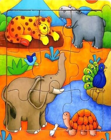 PUZZLE DE MADERA ANIMALITOS SONRIENTES 2