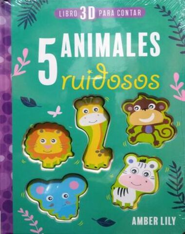 5 ANIMALES RUIDOSOS LIBRO 3D PARA CONTAR