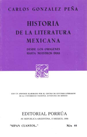 S/C 044 HISTORIA DE LA LITERATURA MEXICA