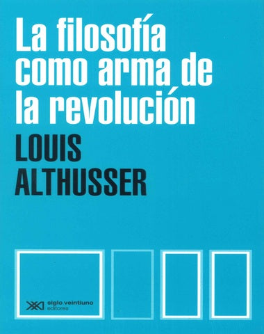 FILOSOFIA COMO ARMA DE LA REVOLUCION